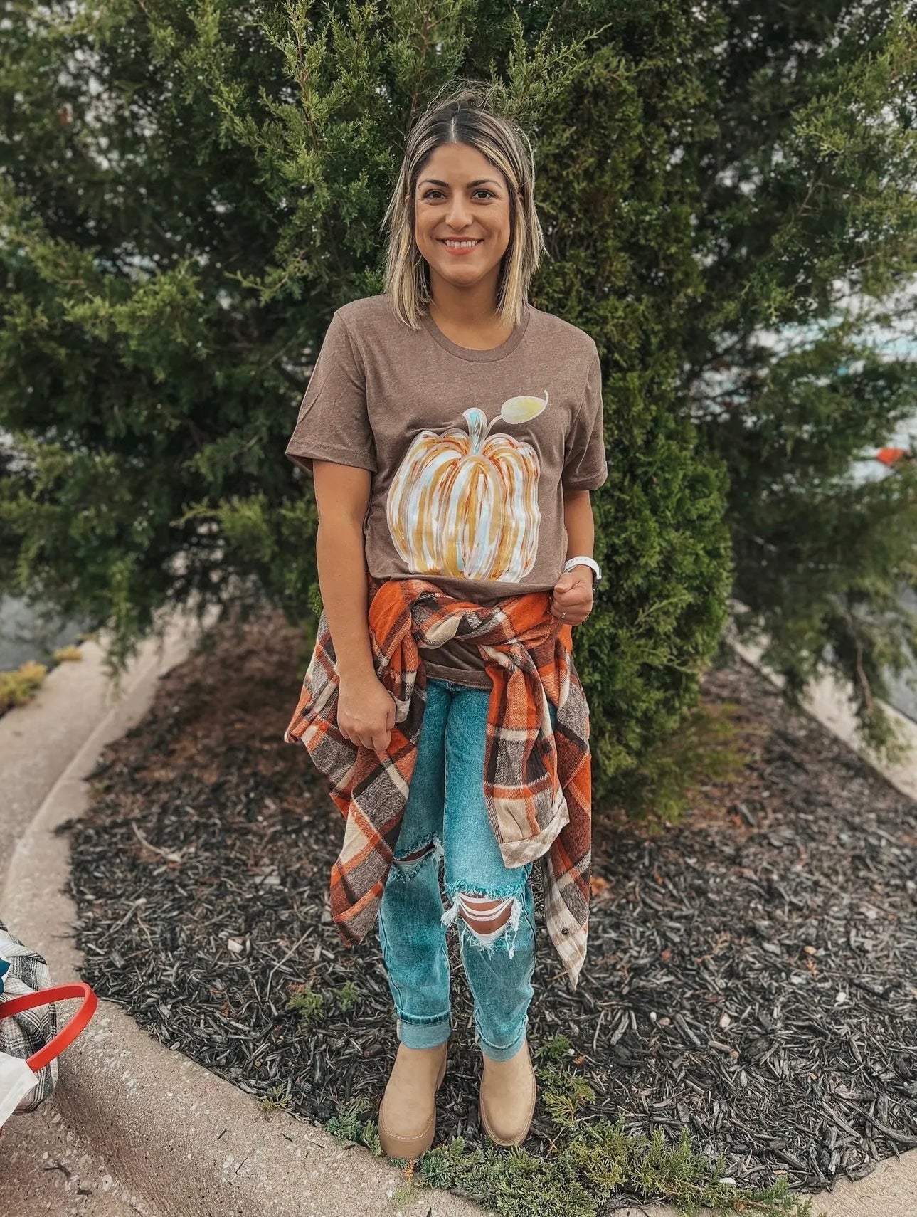 Watercolor Pumpkin Tee