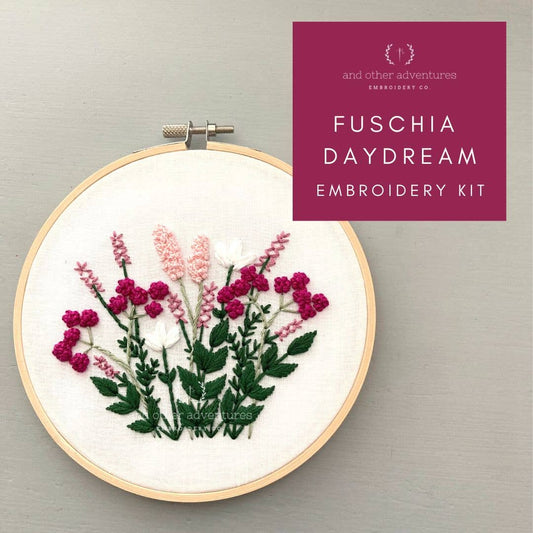 Hand Embroidery Kit - Fuschia Daydream