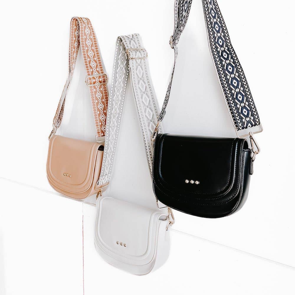 Serenity Saddle Bag: Cream