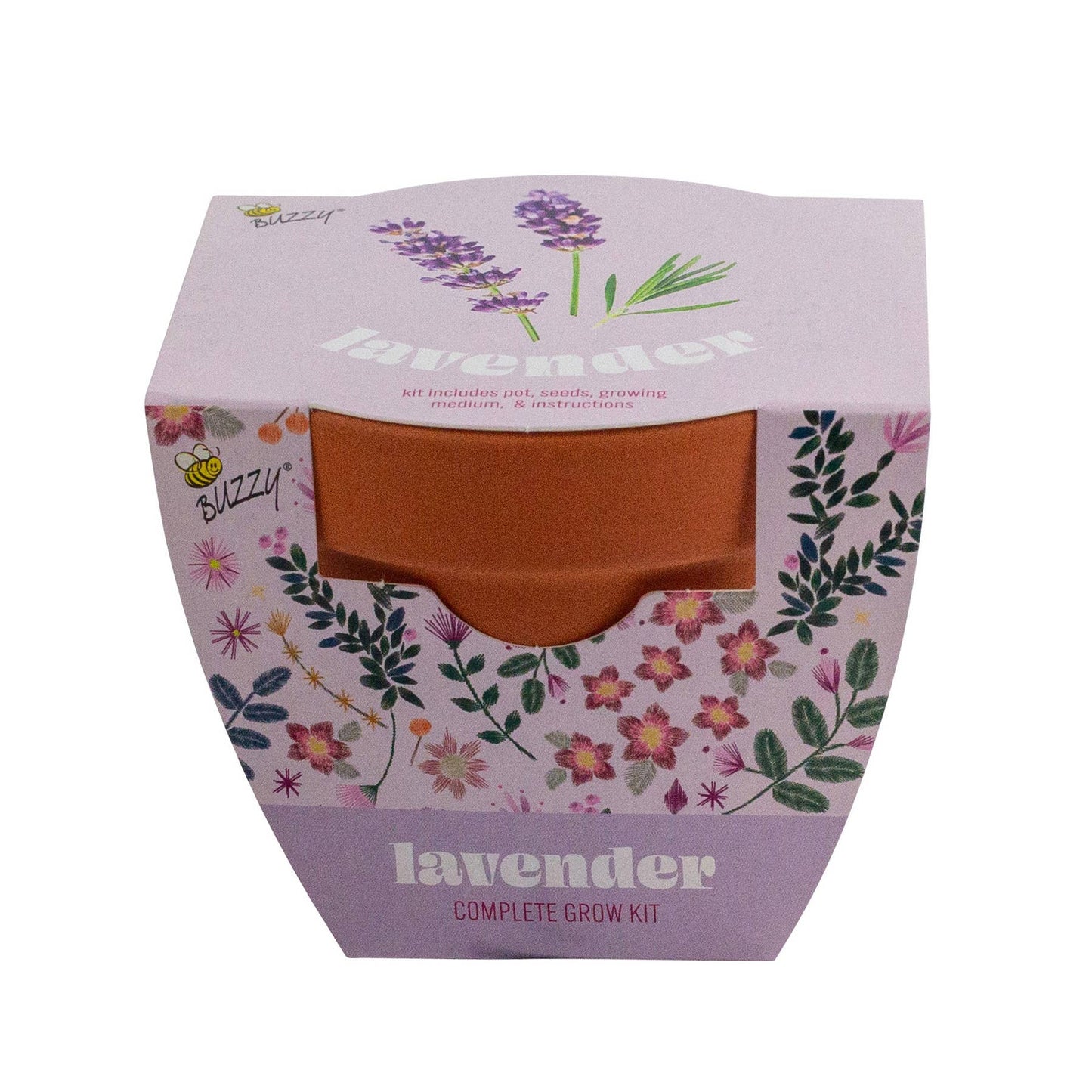 Classic 3.3 in Terracotta Lavender Grow Kit–Indoor Herb Gift