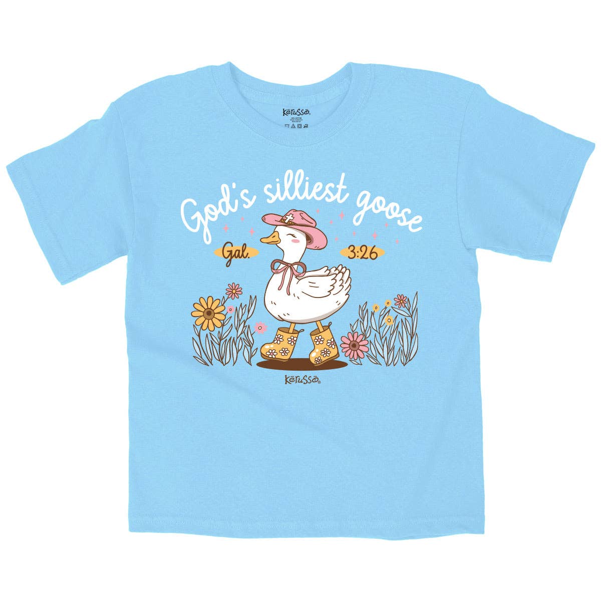 Kids T-Shirt Silly Goose: Light Blue