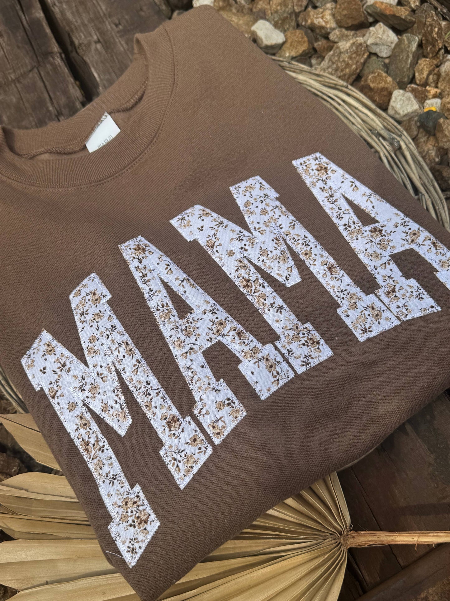 Brown Floral Mama Mother's Day short Sleeve