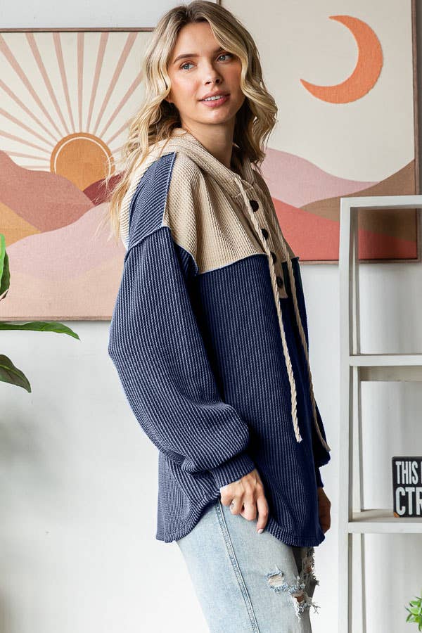 Ribbed Rebecca Hoodie - (S-XL)