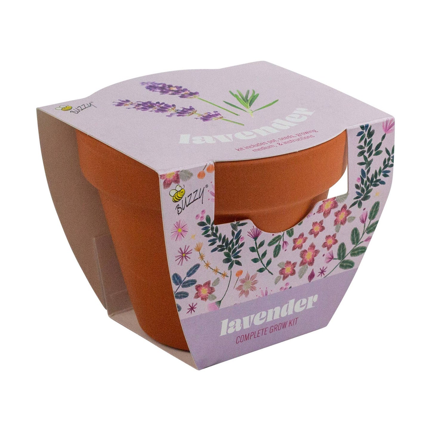 Classic 3.3 in Terracotta Lavender Grow Kit–Indoor Herb Gift