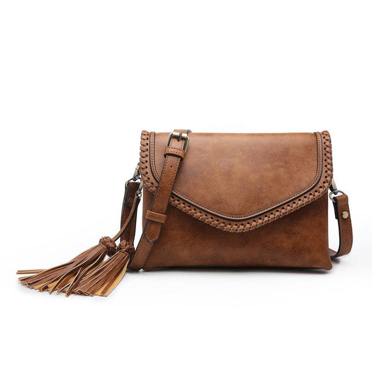 The Sloan Crossbody Tassel: Brown