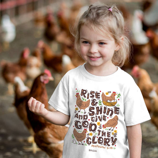 Kids T-Shirt Rise And Shine: White