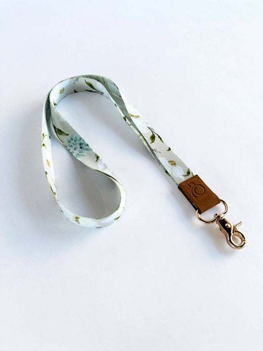 Neck Lanyard: Tan Floral