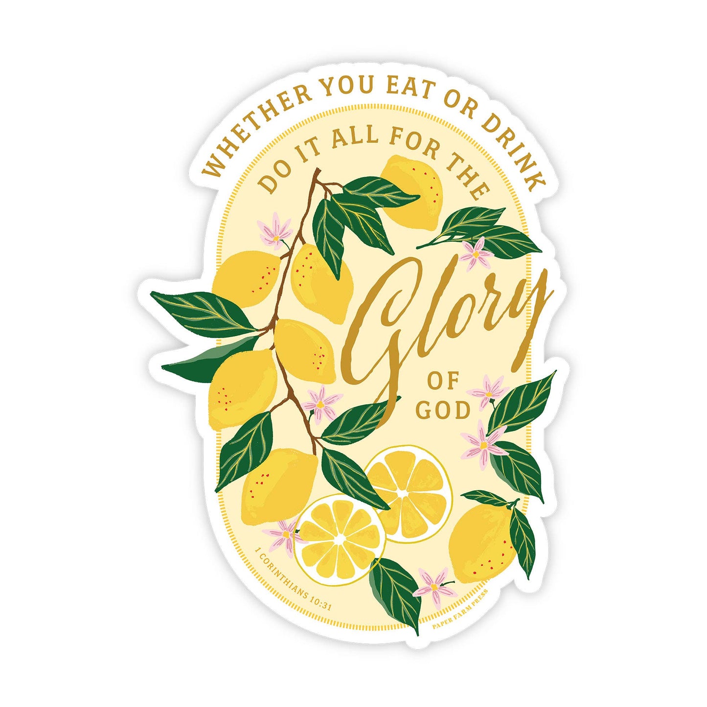 Lemon Faith Decal Sticker