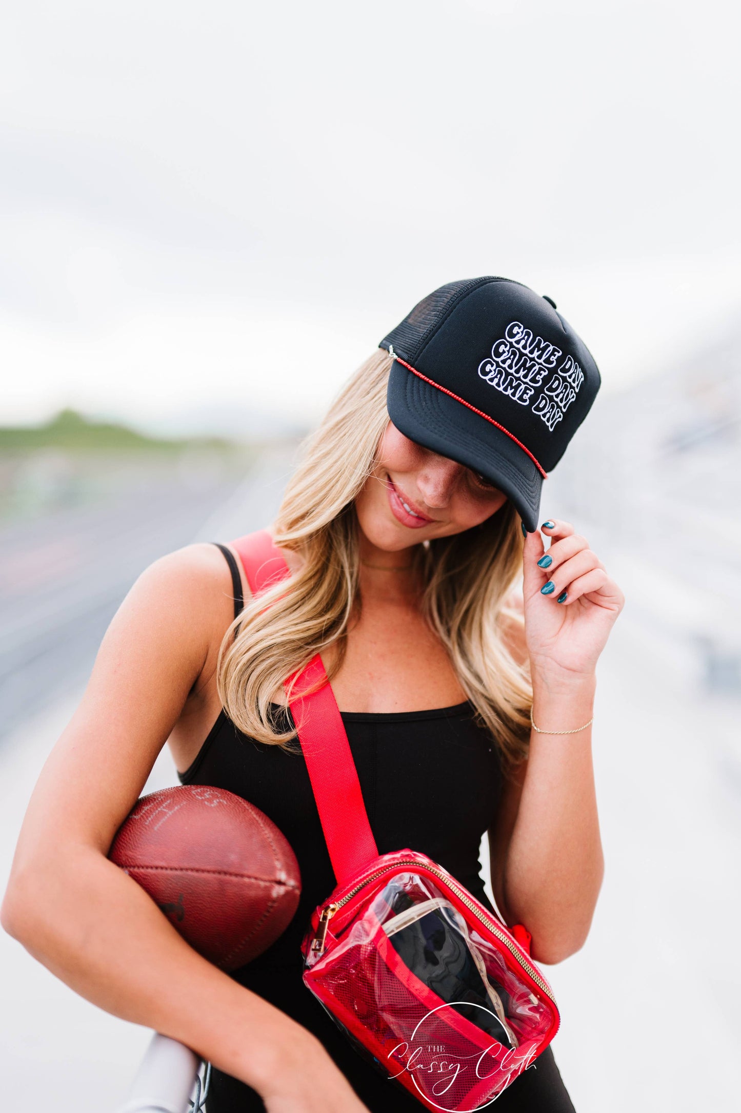 Stadium Clear Belt Bag - Red