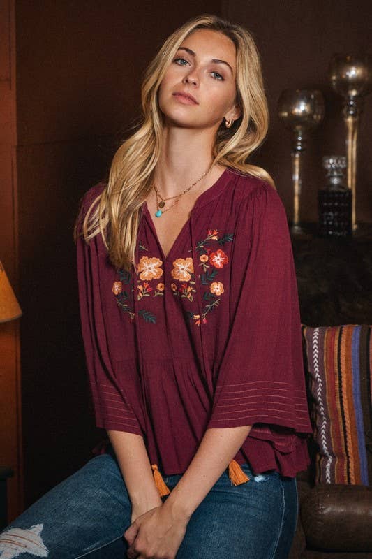 The Ester Embroidery Top (Plus ONLY)