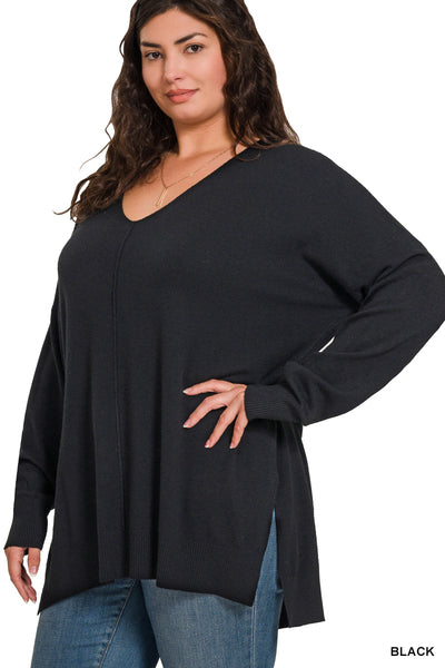 The Harmony Sweater - Black (S-3X)