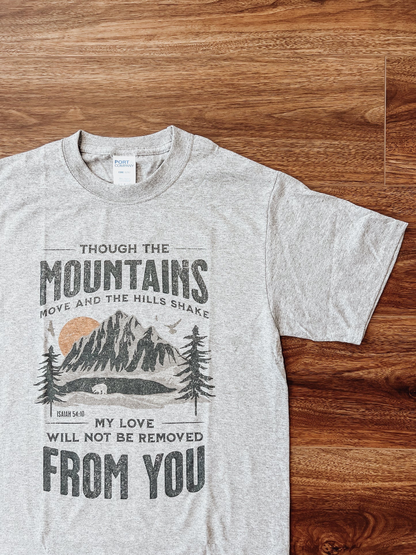 Isaiah 54:10 Mountains Graphic Tee