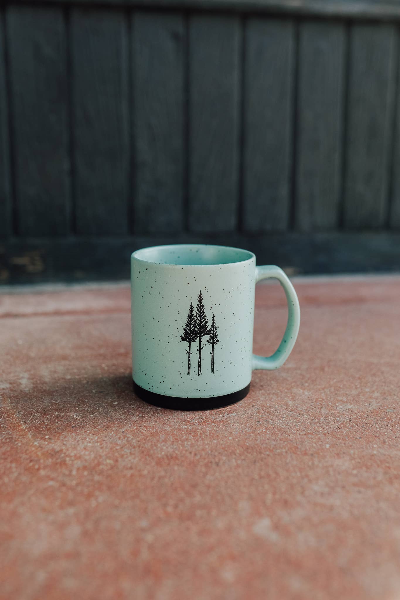 Rustic Three Tree Ceramic Mug- Sage