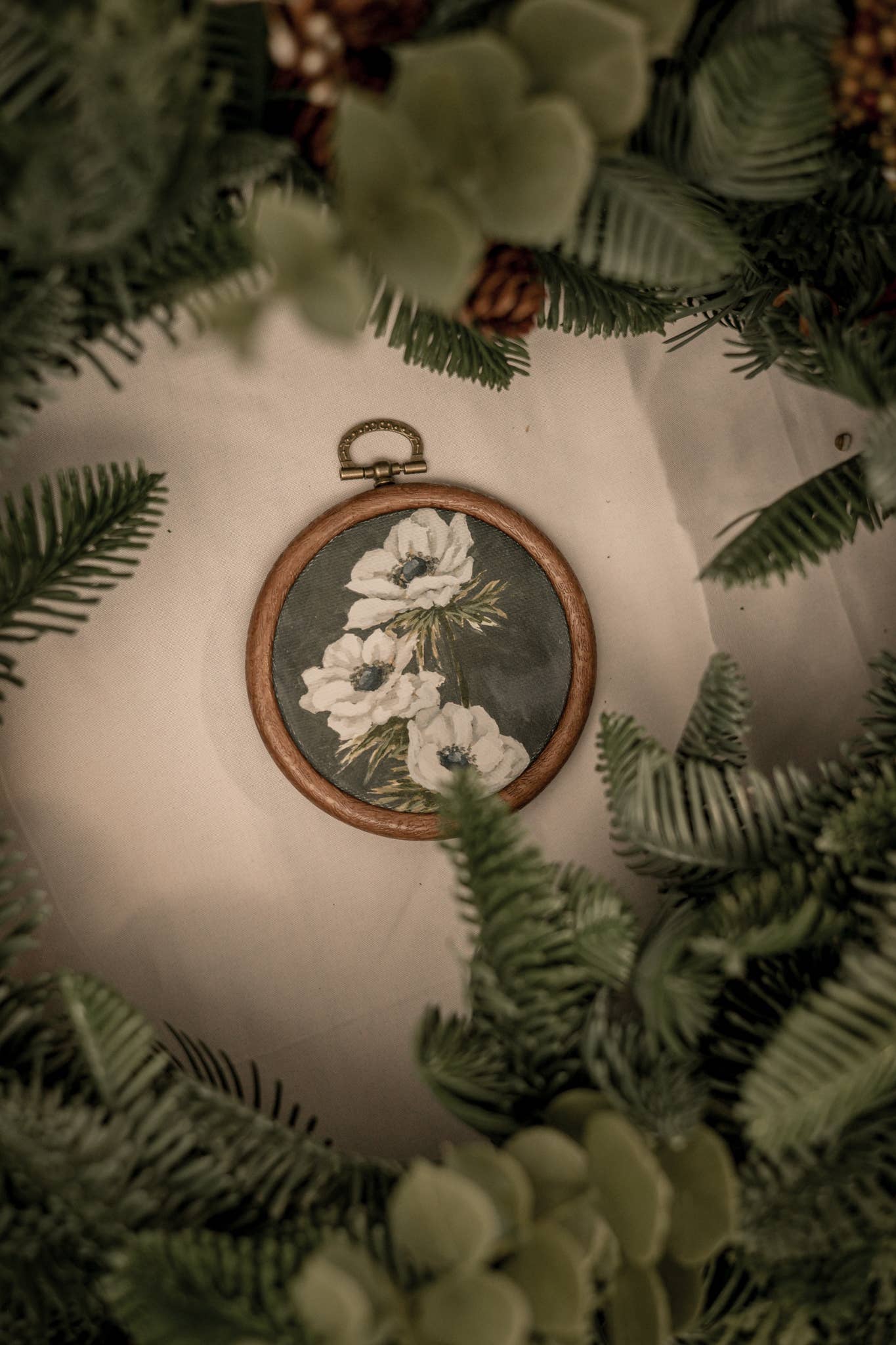 "Wild Flower no. 3" Circle Ornament  