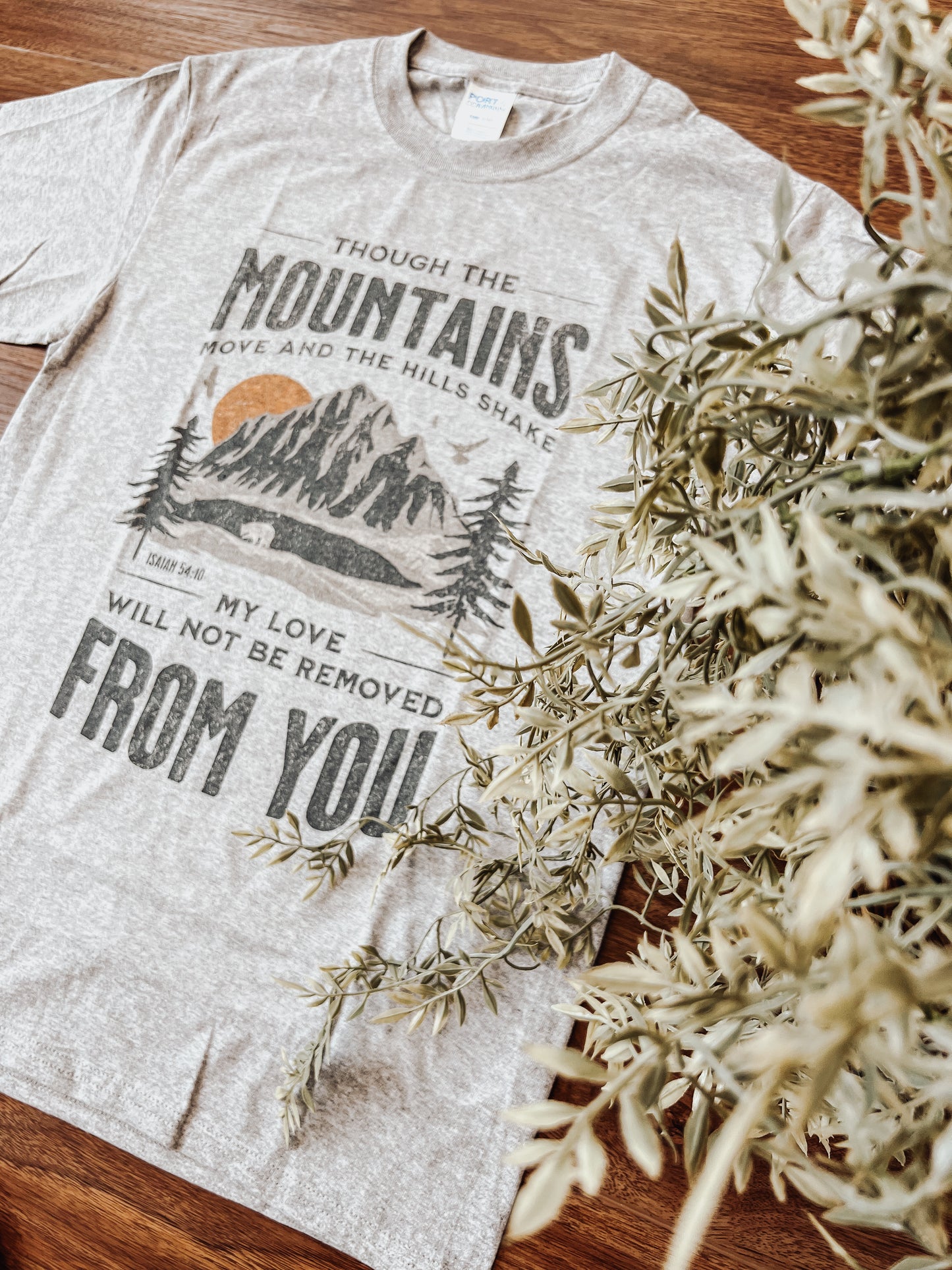 Isaiah 54:10 Mountains Graphic Tee