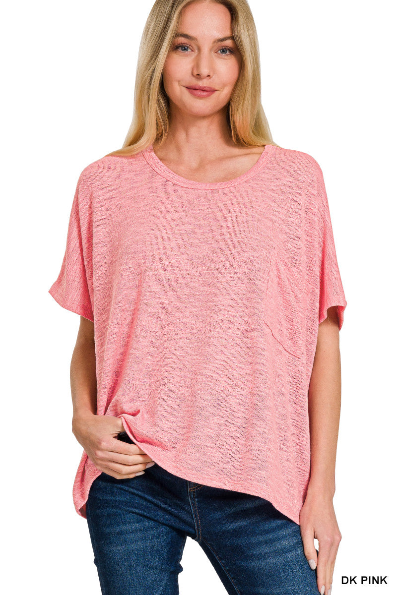 ZENANA Hacci Top - DK Pink
