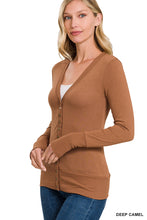 Load image into Gallery viewer, Zenana Button up Cardigan - Camel (Small-3X)
