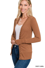 Load image into Gallery viewer, Zenana Button up Cardigan - Camel (Small-3X)

