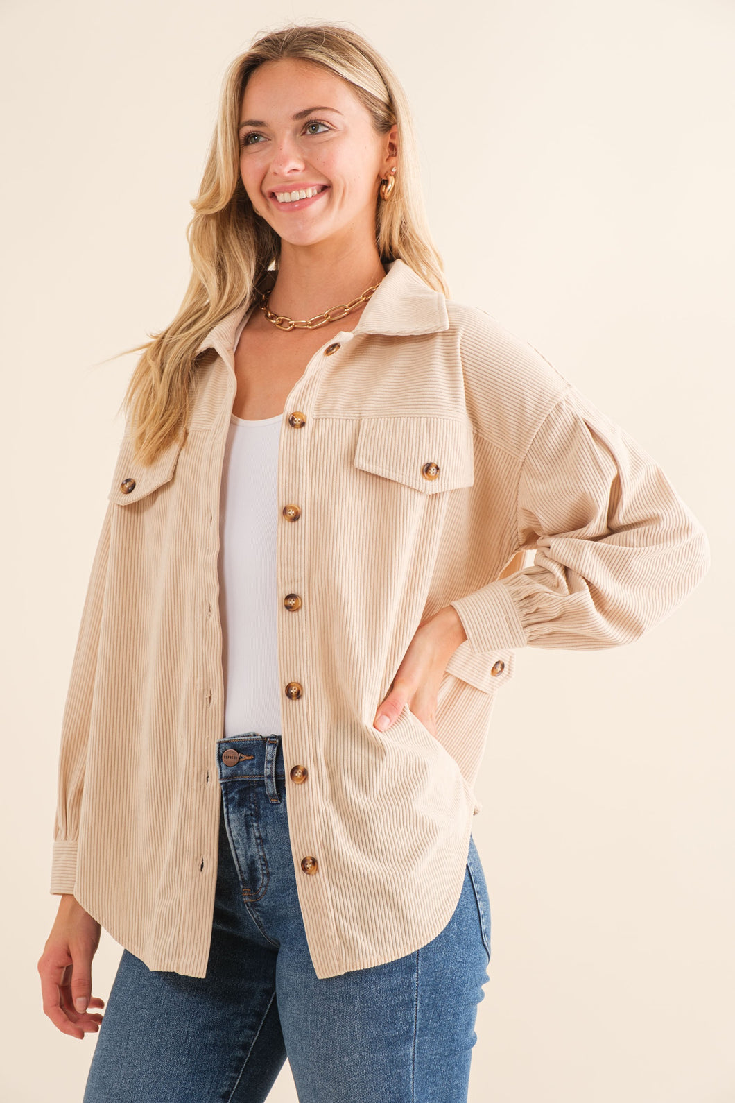 The Lilly Corduroy Shacket