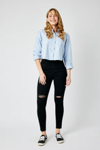 Load image into Gallery viewer, Judy Blue High Waist Distressed Raw Hem Skinny
