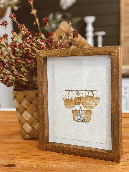 Watercolor Painting (Baskets)