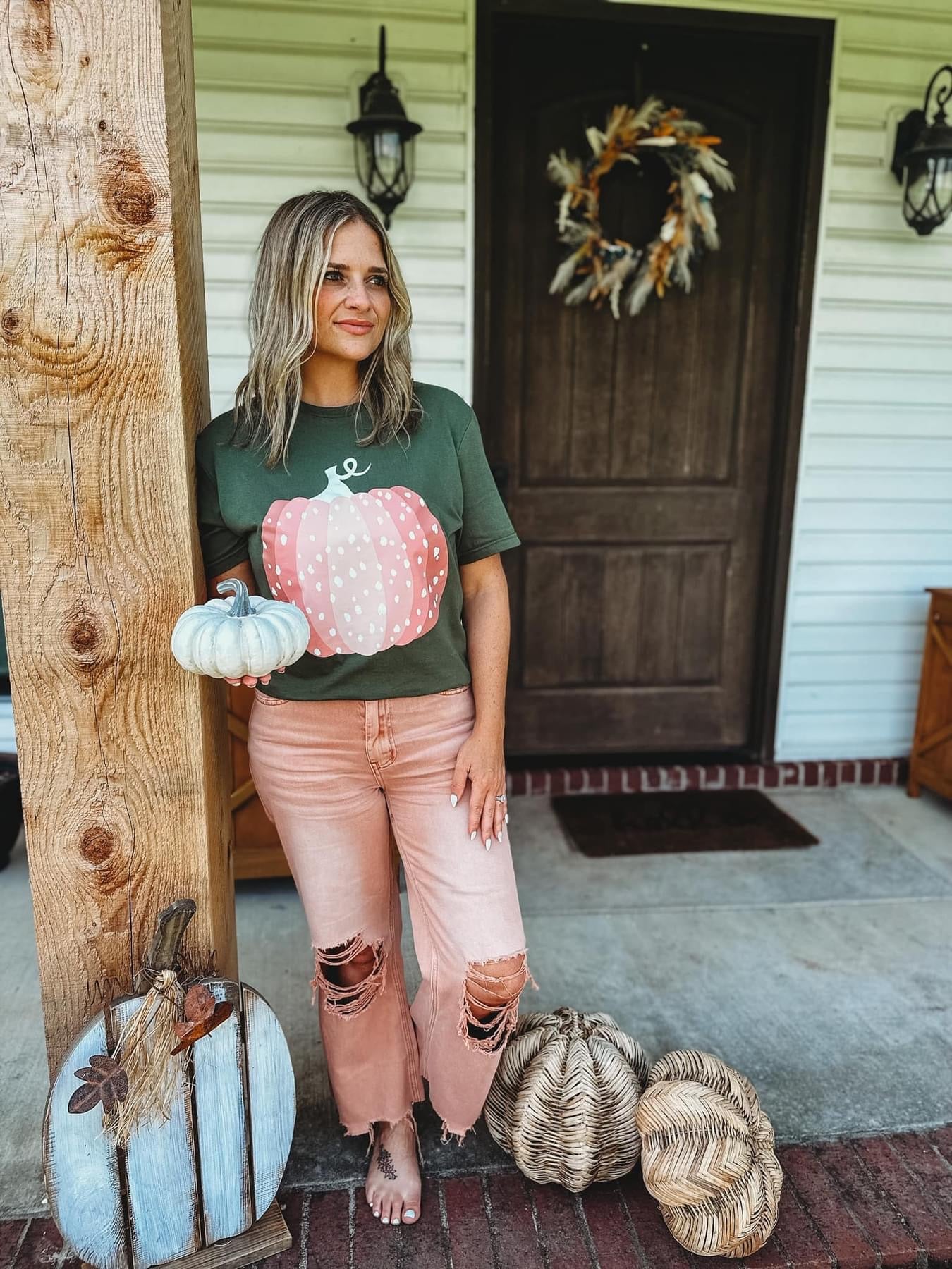 Blush Pumpkin Graphic Tee