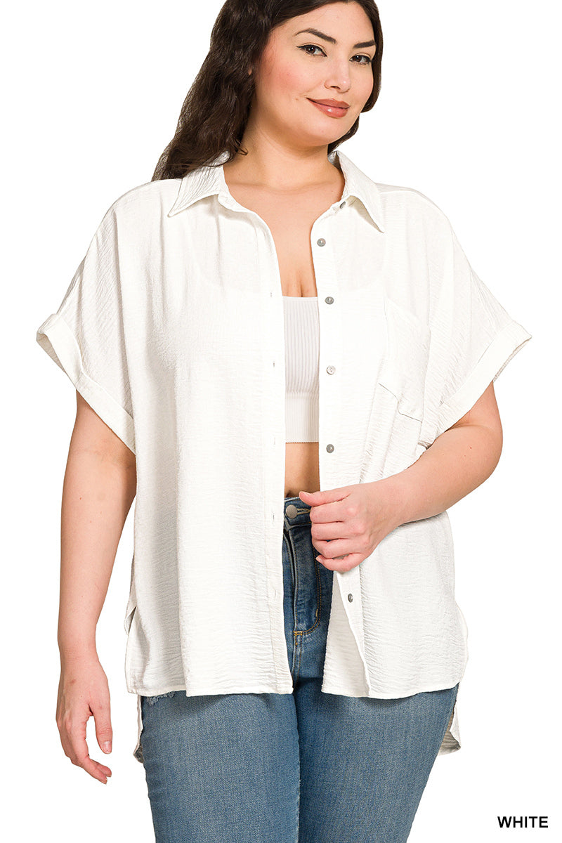 ZENANA Airy Button Down