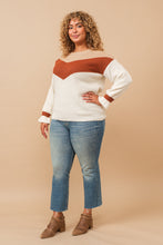 Load image into Gallery viewer, The Tiffany Chevron Color Block Ribbed Knit Sweater
