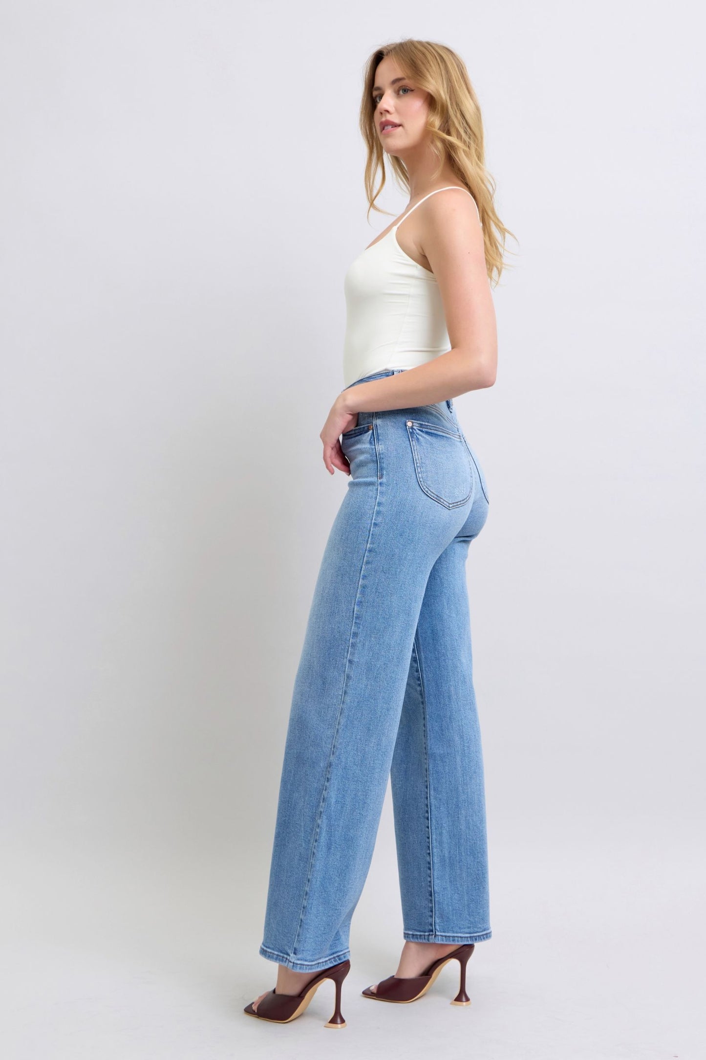Judy Blue HW Vintage Wash Wide Leg (Sizes 3-24)