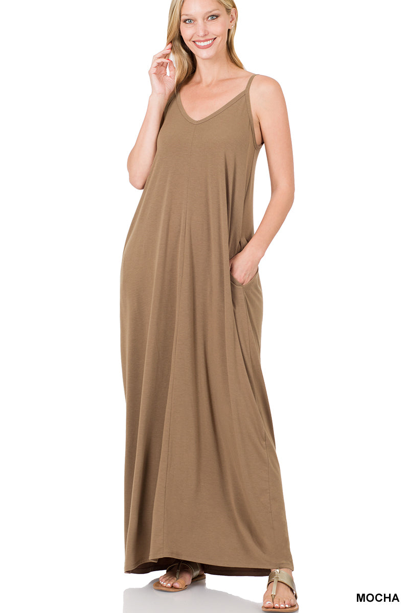 Zenana Maxi Dress - Mocha (Small-3X)