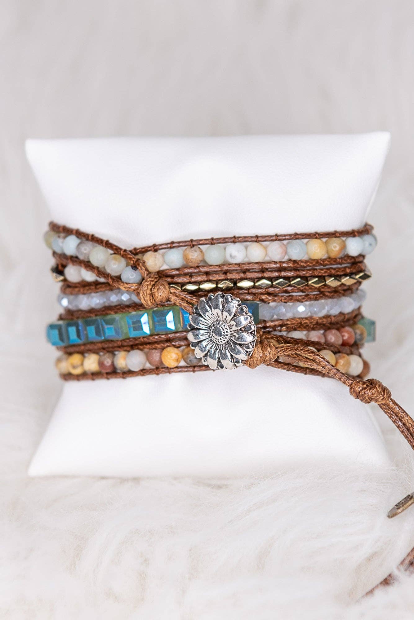 Kelly Wrap Bracelet: Amazonite