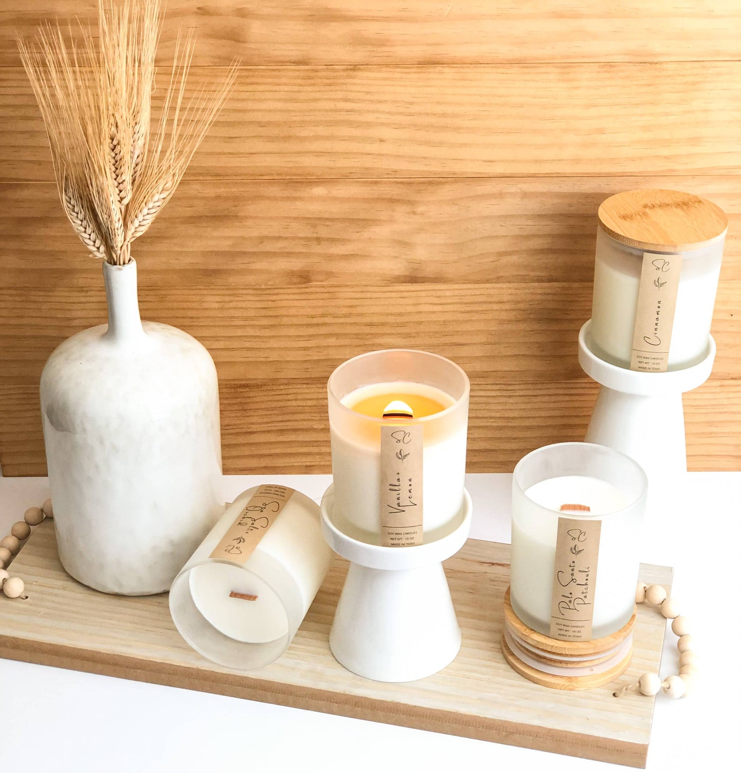 Palo Santo Patchouli Soy Candle, Luxury Large Candle 10 floz