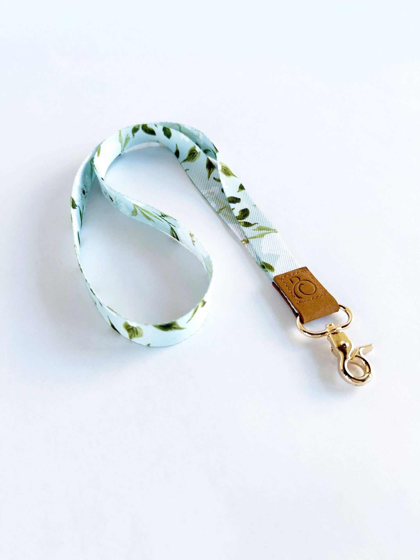 Neck Lanyard: Tan Floral