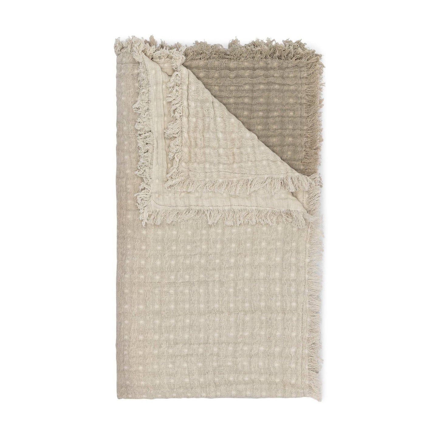 Dove Grey Ombre Muslin Blanket