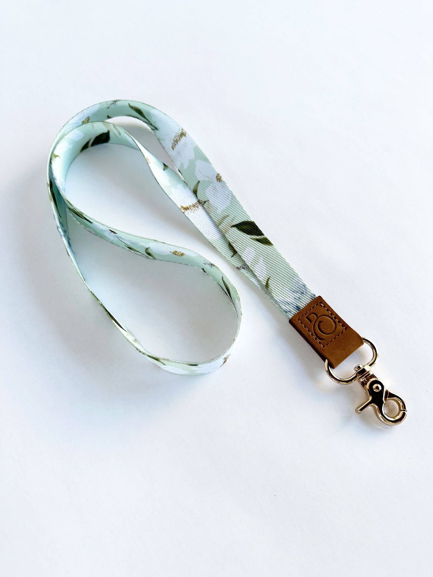Neck Lanyard: Tan Floral