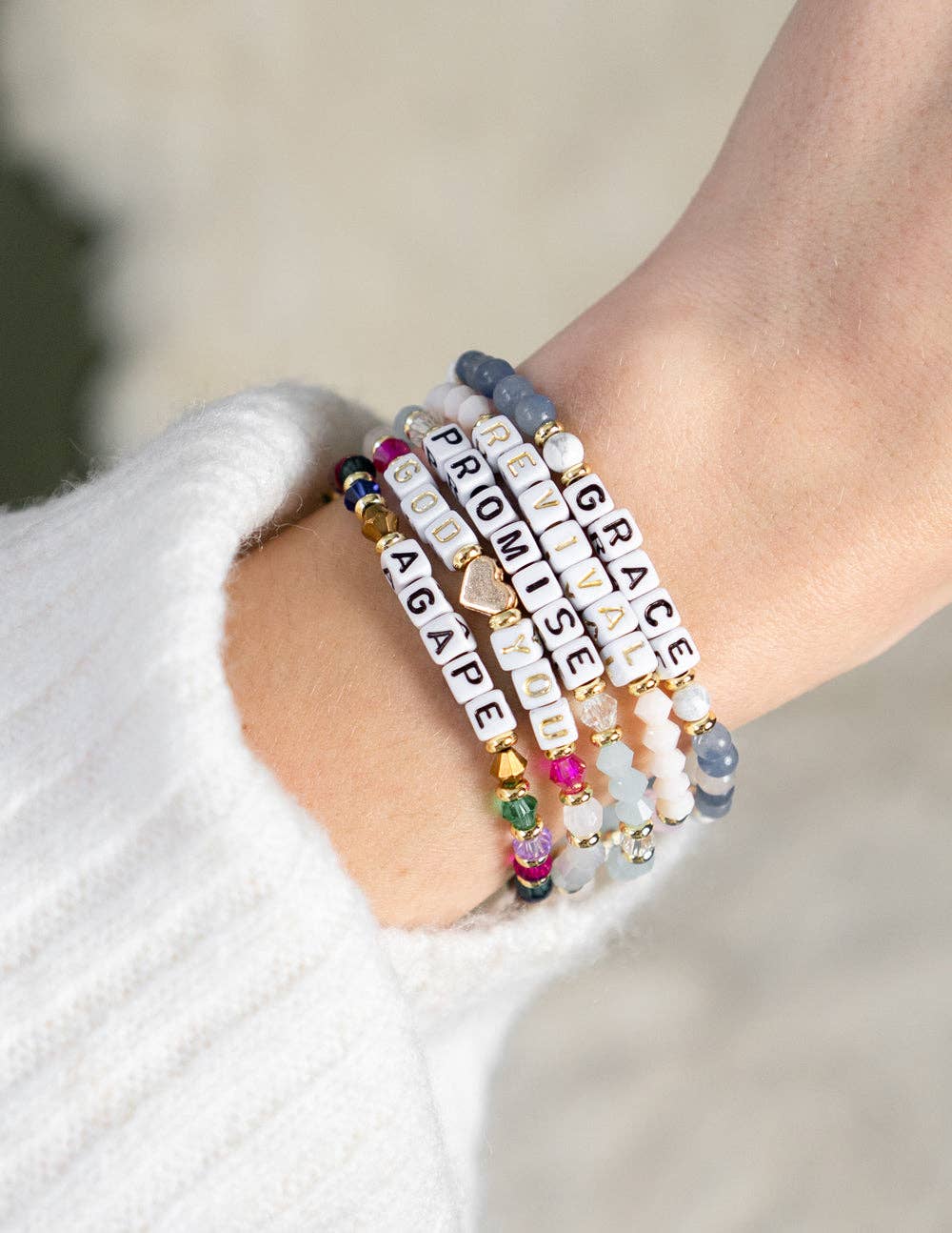 Grace Letter Bracelet: Large