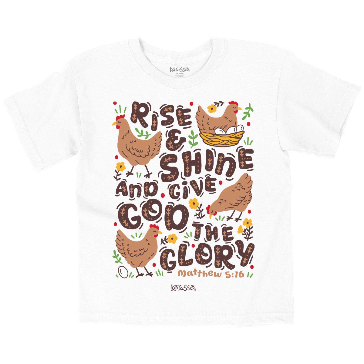 Kids T-Shirt Rise And Shine: White