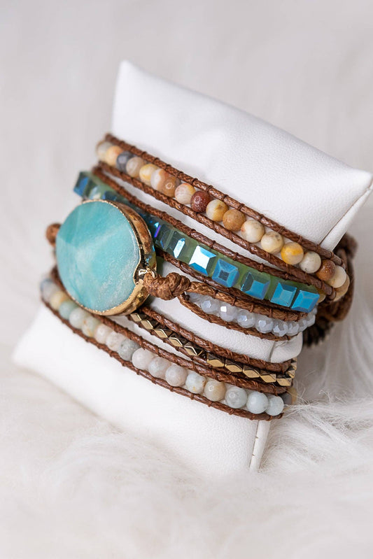 Kelly Wrap Bracelet: Aqua