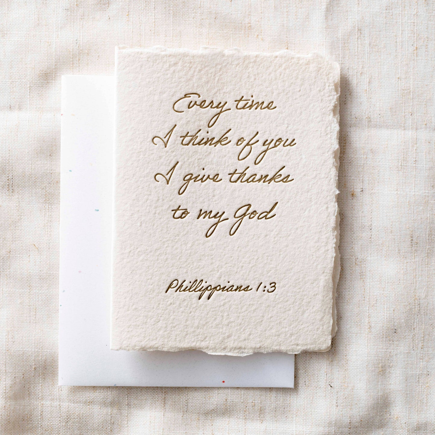 I give thanks for you | Christian Religious Greeting Card -  Blank Inside.