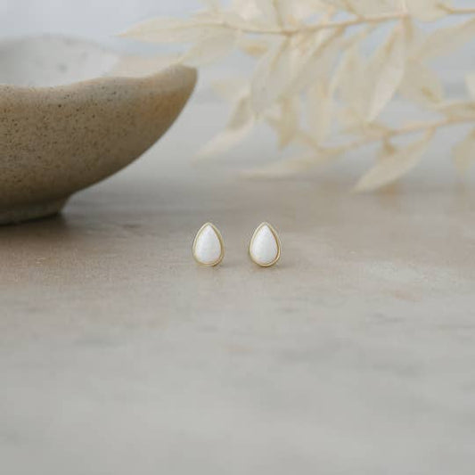 Icy Rain Studs-Opalite: Gold/Opalite