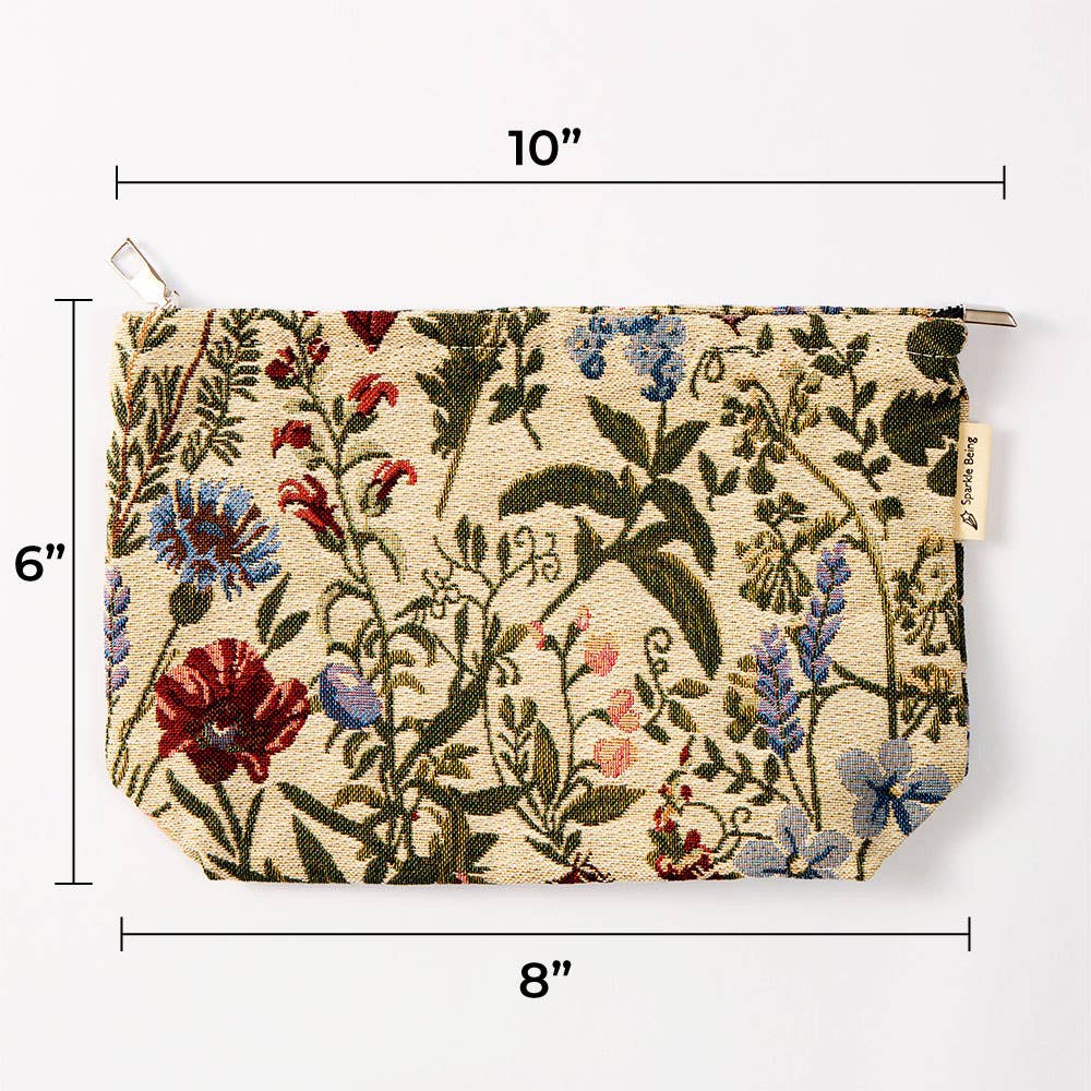 Botanical Toiletry Bag - Travel-Friendly Cosmetic Bag