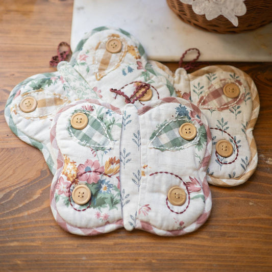 Quilted Butterfly Shaped Cotton Pot Holder