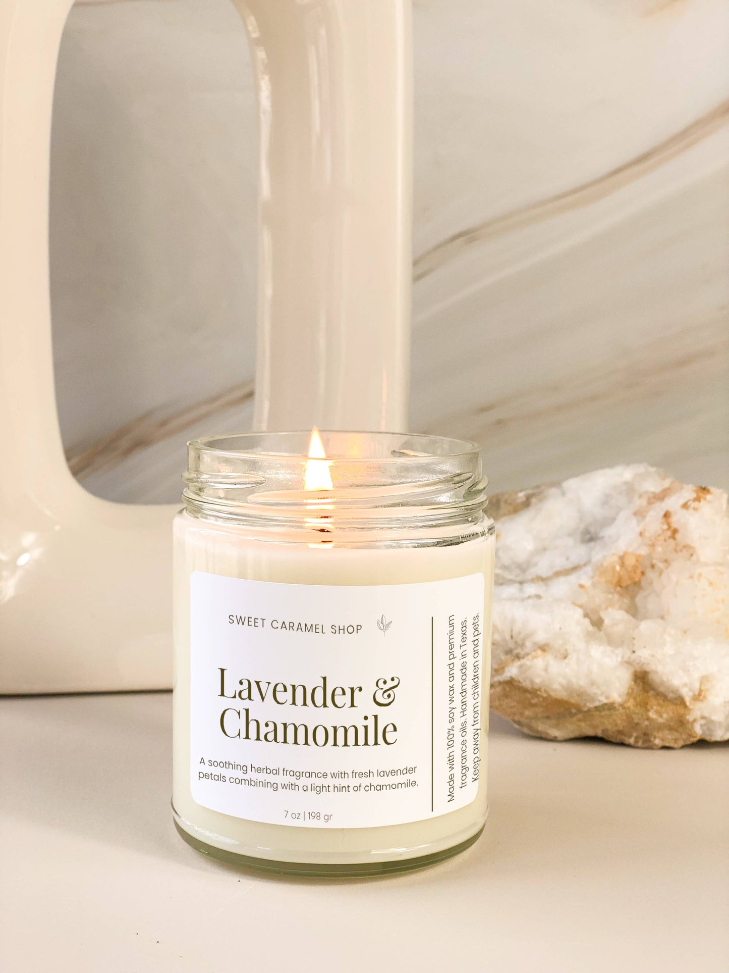 Handmade Soy Candle - Lavender & Chamomile, Vol: 7 fl oz