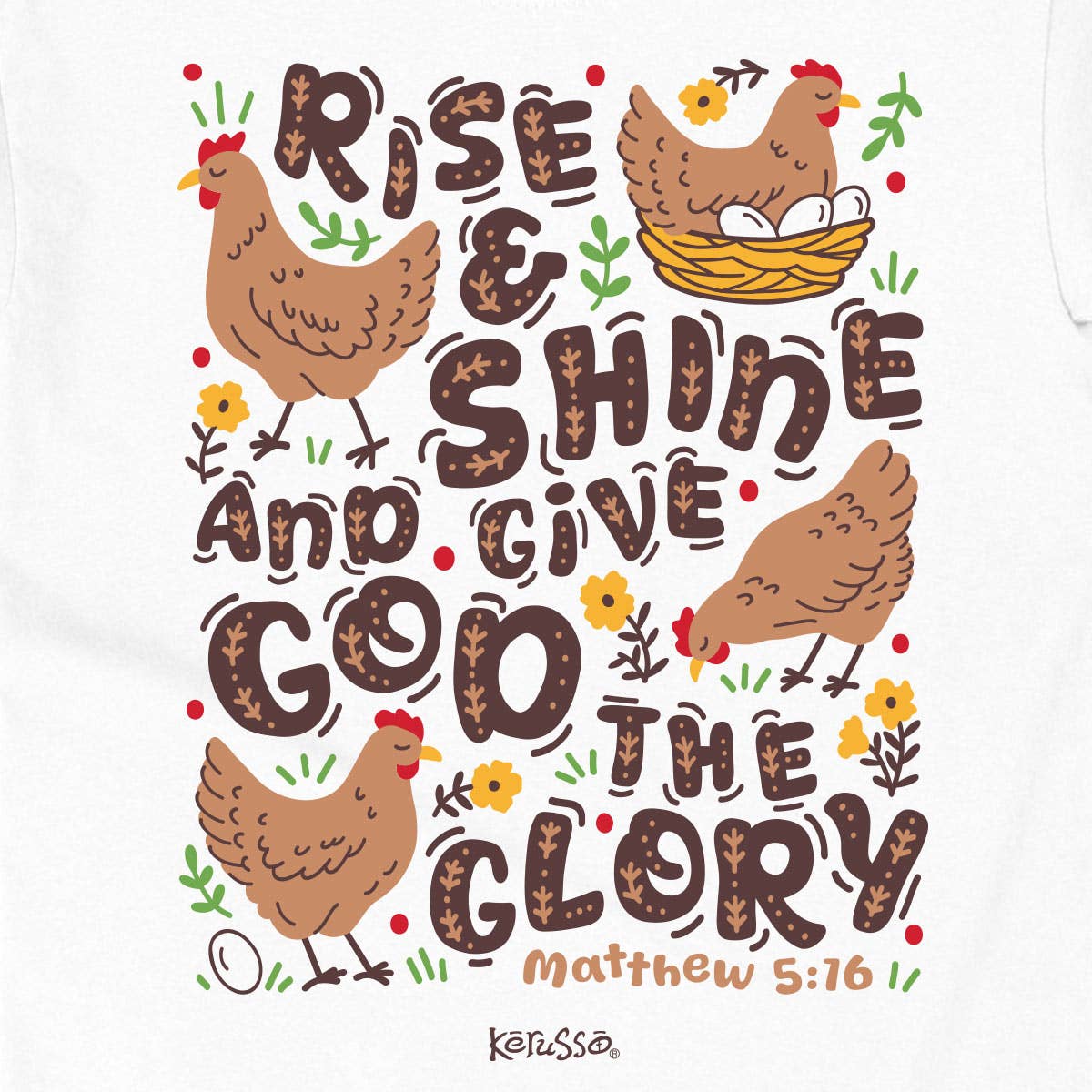 Kids T-Shirt Rise And Shine: White