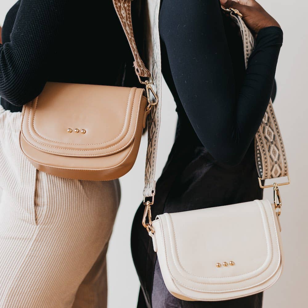 Serenity Saddle Bag: Cream