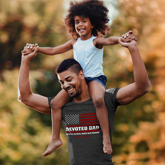 Devoted Dad Flag: Dark Heather (S-3X)