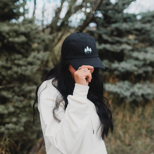 Three Tree Dad Hat - Black