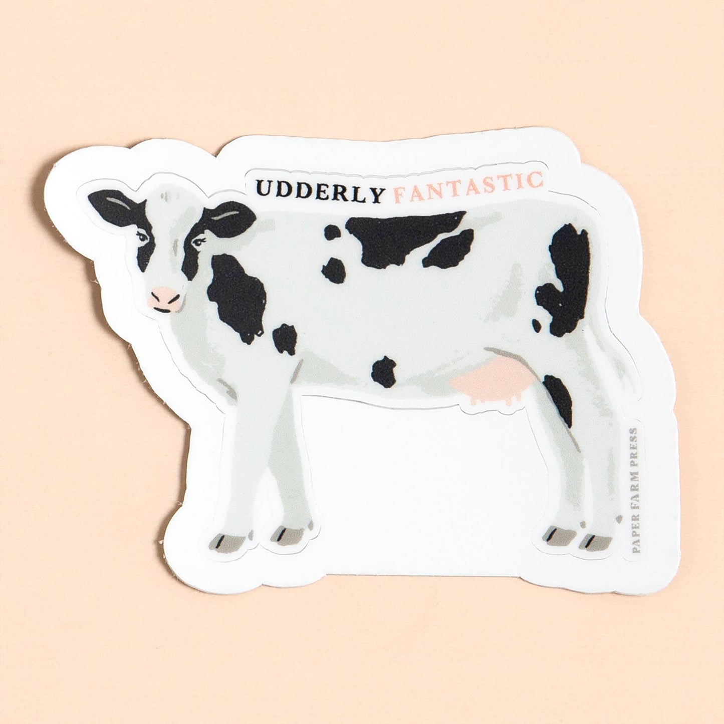 Udderly Fantastic Cow Decal Sticker