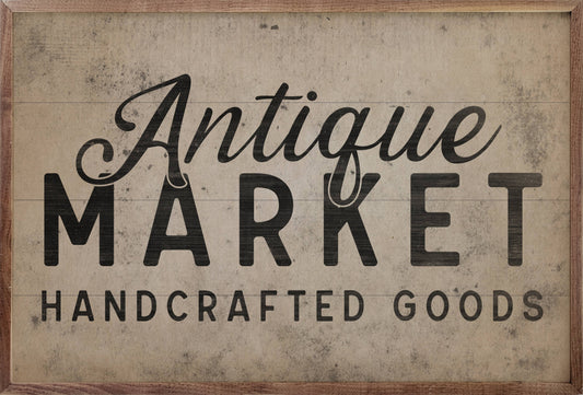 Antique Market Handcrafted Goods White: 8x5