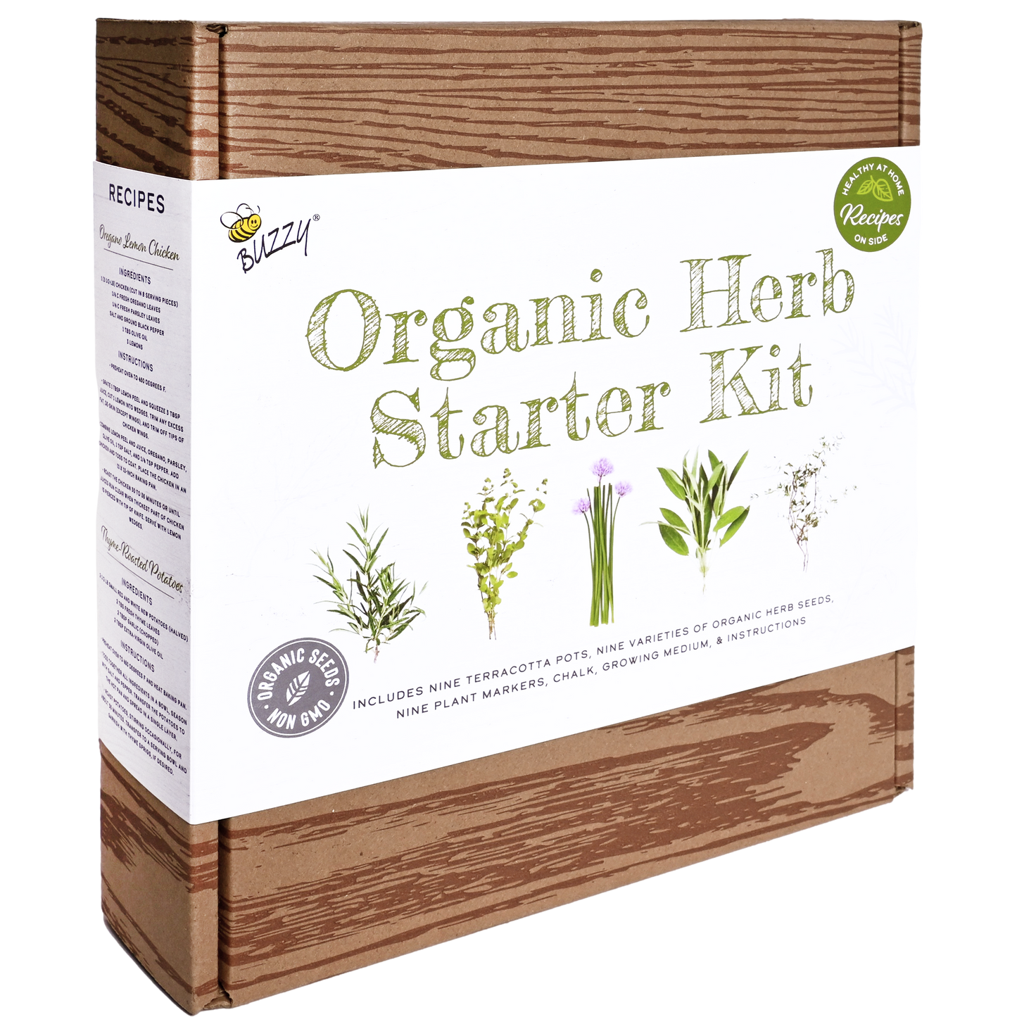 Organic Herb Starter Kit | Garden Workshop Kit | 9 Herbs